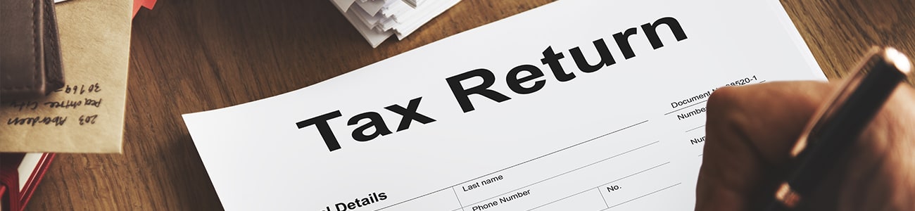 Income Tax Return Deduction Refund Concept